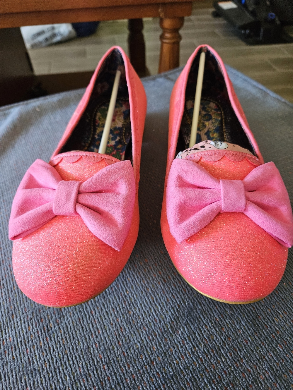 Irregular Choice Majorette Pink EU 40 Wide, Sparkle, Neon, Disney, Retro Bow NWT